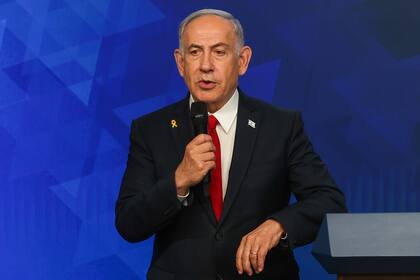 El primer ministro de Israel, Benjamin Netanyahu, habla durante una conferencia de prensa en Jerusalén, el 21 de mayo de 2025. (Ronen Zvulun/Pool Foto vía AP)