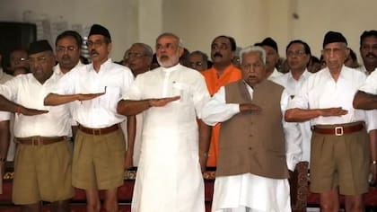 El Primer Ministro de la India, Narendra Modi, es miembro del RSS desde hace mucho tiempo