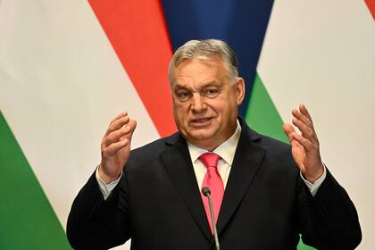 El primer ministro húngaro, Viktor Orban, en Budapest, el 16 de enero de 2024. (AP Foto/Denes Erdos)