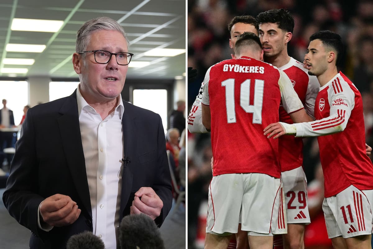 El primer ministro inglés Keir Starmer es fanático de los Gunners