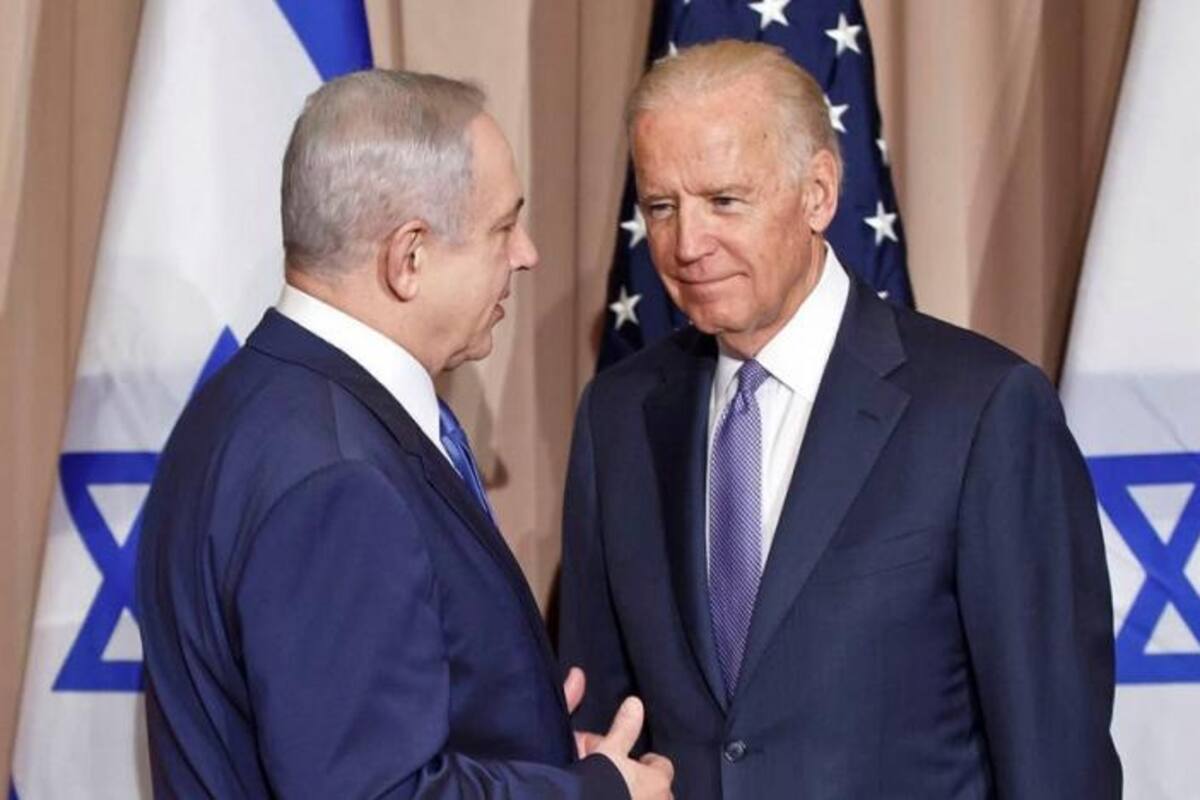 El primer ministro israelí, Benjamin Netanyahu, junto a Joe Biden durante un encuentro en 2016, cuando era vicepresidente de Barack Obama