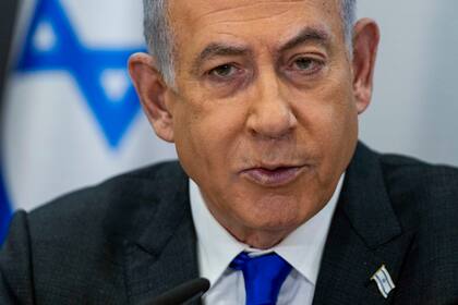 El primer ministro israelí Benjamin Netanyahu durante una reunión en Tel Aviv, Israel, el domingo 24 de diciembre de 2023