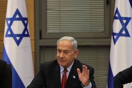 El primer ministro israelí, Benjamin Netanyahu, da una declaración en la Knesset.