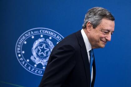 El primer ministro italiano Mario Draghi, que presentó su renuncia