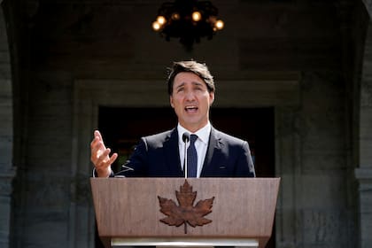 El primer ministro Justin Trudeau, enojado por las protestas de camioneros