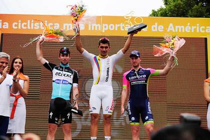 El primer podio del Tour de San Luis