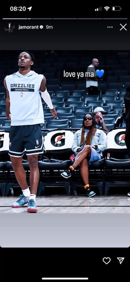 El primer posteo de Ja Morant en Instagram