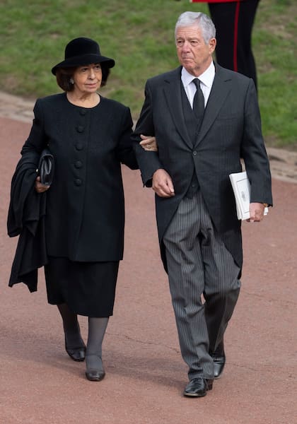 El príncipe Alejandro ll de Serbia y la princesa Katherine de Serbia en el castillo de Windsor. (Photo by Mark Cuthbert/UK Press via Getty Images)