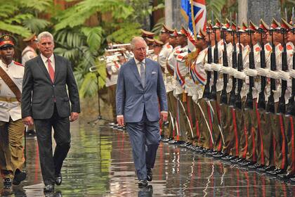 Miguel Díaz Cané, presidente de Cuba, recibió al Príncipe Carlos