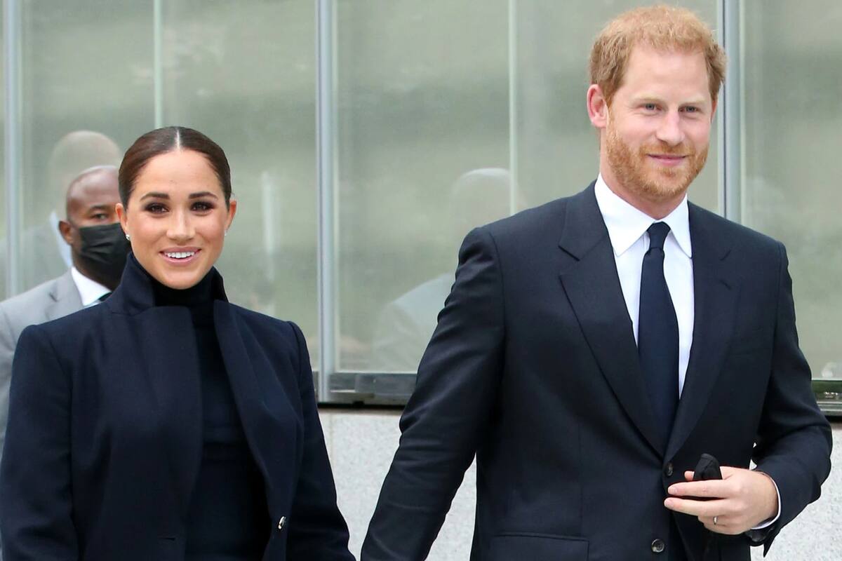 El príncipe Enrique junto a Meghan Markle en Manhattan, el 23 de septiembre de 2021