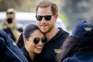 El príncipe Guillermo y su esposa Meghan durante la celebración de los Juegos Invictus en La Haya en la mañana del sábado