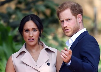 El príncipe Harry junto a su esposa, Meghan Markle