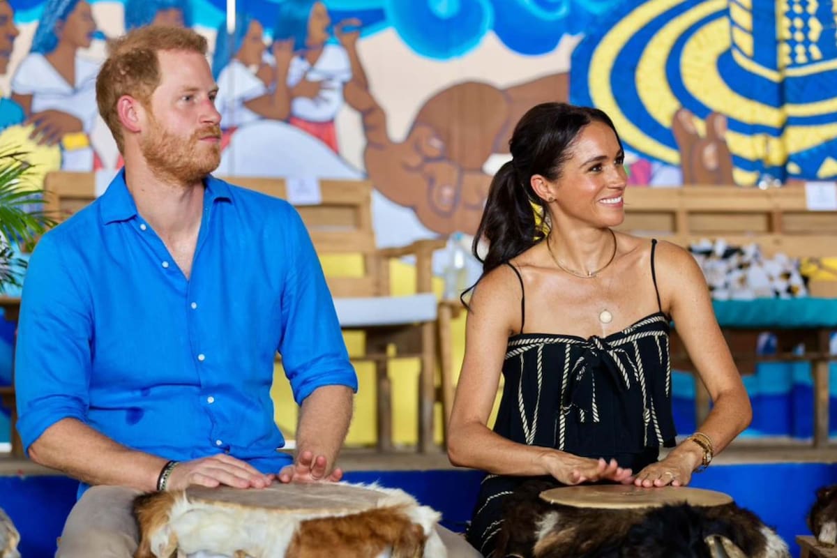 El príncipe Harry y Meghan Markle asistieron junto a la vicepresidenta colombiana, Francia Márquez, de una clase magistral de tambor el mes pasado