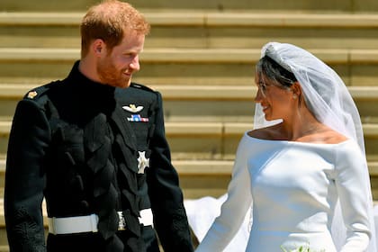 El príncipe Harry y Meghan Markle se casaron en mayo de 2018 en la capilla de San Jorge del castillo de Windsor en Windsor, cerca de Londres, Inglaterra
