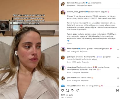 El problema de las plaquetas en el cuerpo de la ex Gran Hermano provocó que inicie un nuevo tratamiento