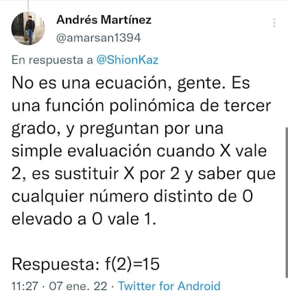 El problema matemático generó un debate en las redes sociales