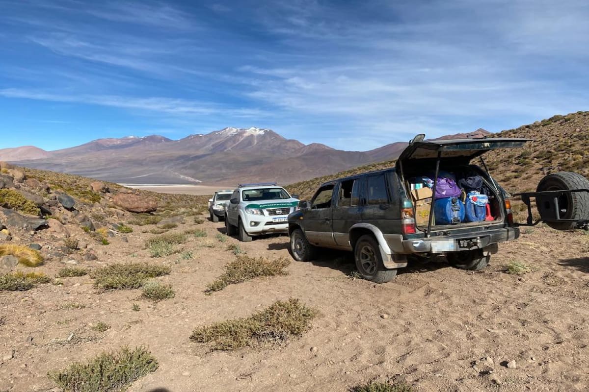 El procedimiento se realizó en las cercanías de la quebrada El Aracar, a 4300 metros sobre el nivel del mar