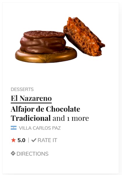 El producto de El Nazareno se destacó sobre el resto (Foto: Taste Atlas)
