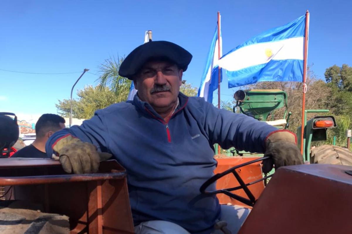 El productor Andrés Miles, en el tractorazo