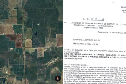 El productor Eduardo Bieler fue multado por hacer limpieza de caminos en su campo