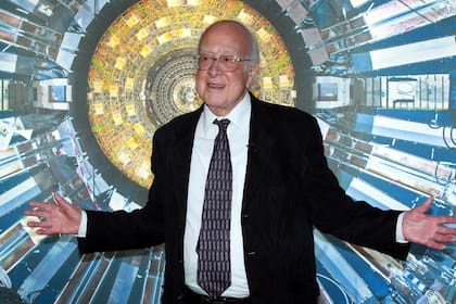 El profesor Peter Higgs en el Museo de Ciencias de Londres