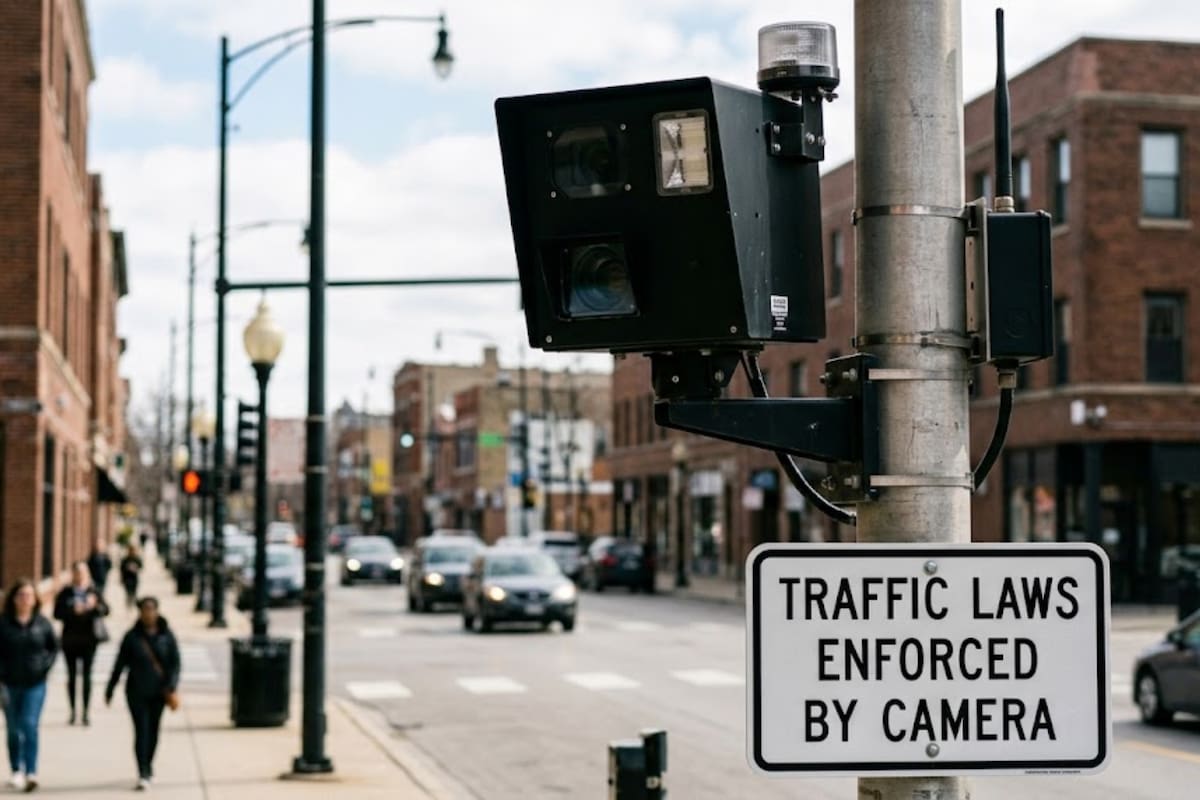 El programa con cámaras automatizadas emite multas por siete infracciones específicas a los conductores en Chicago