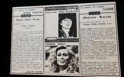 El programa de mano del local, célebre por su repertorio tanguero