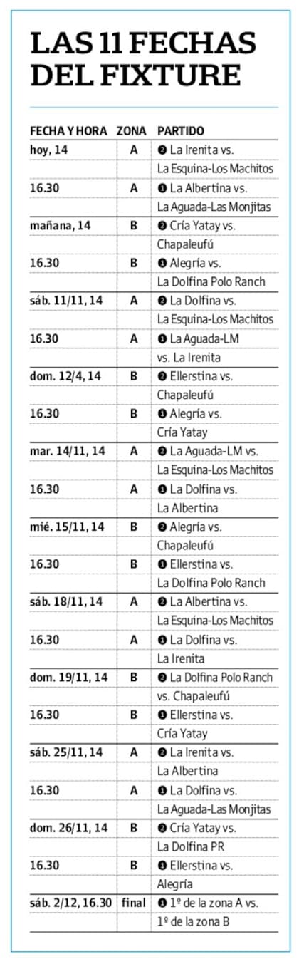 El programa del torneo