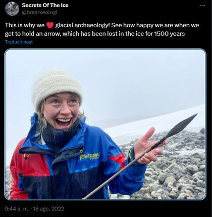 El programa encontró una flecha de origen vikingo perdida en el hielo