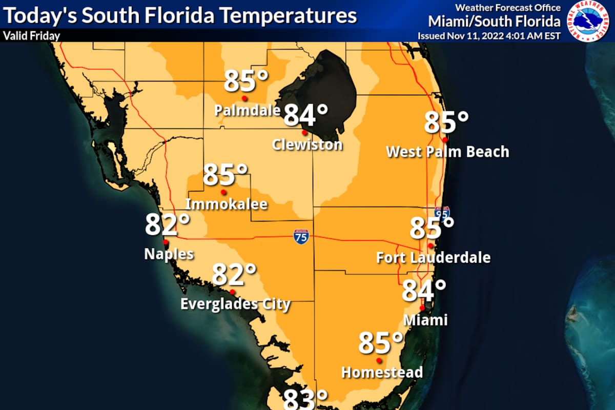 El pronóstico del clima para este viernes 11 en el sur de Florida