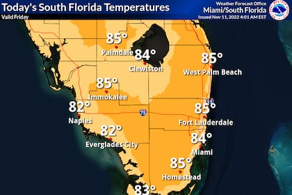 El pronóstico del clima para este viernes 11 en el sur de Florida