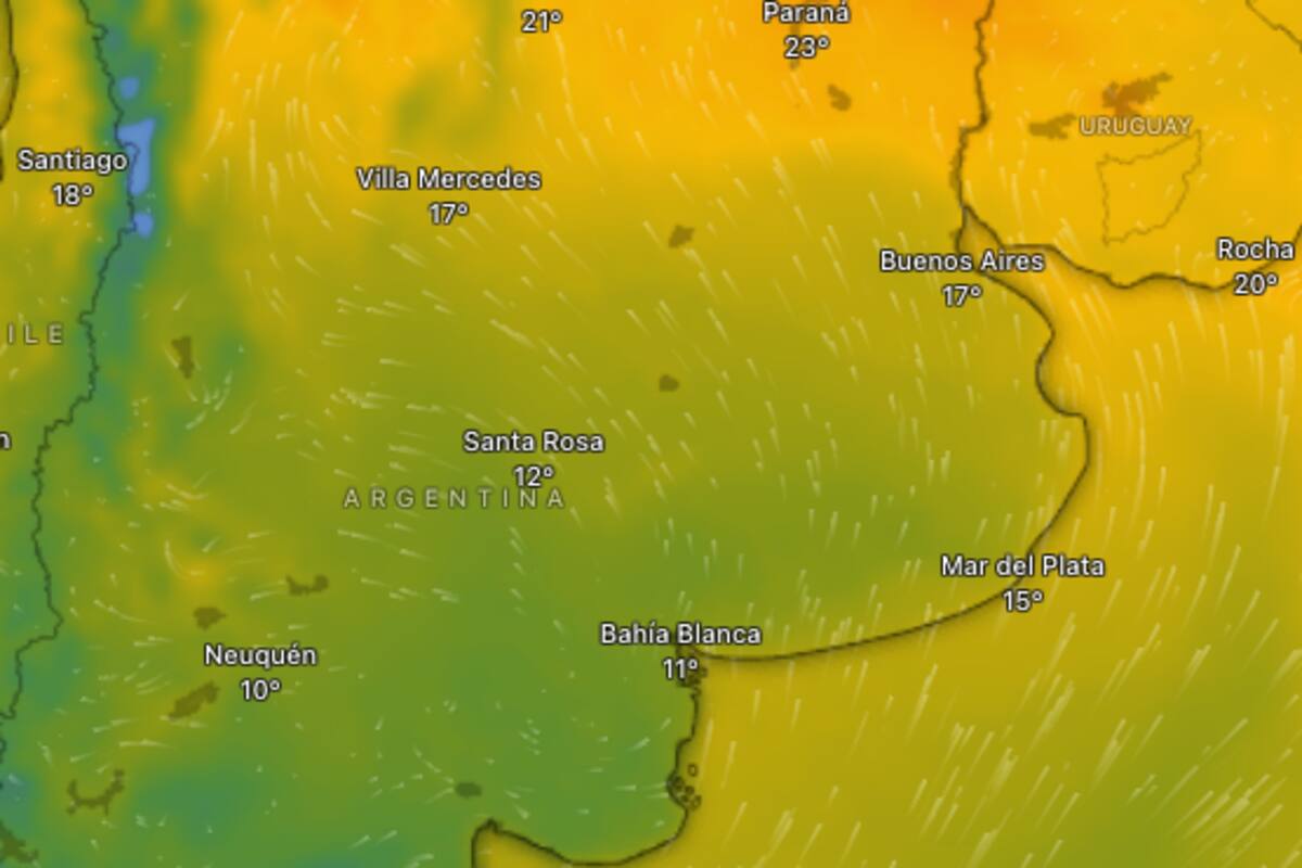 El pronóstico del SMN para la Ciudad muestra un marcado descenso en la temperatura.