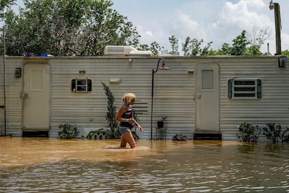 El pronóstico del tiempo señala que las fuertes tormentas en el sureste de Texas podrían generar inundaciones (Raquel Natalicchio/Houston Chronicle via AP)