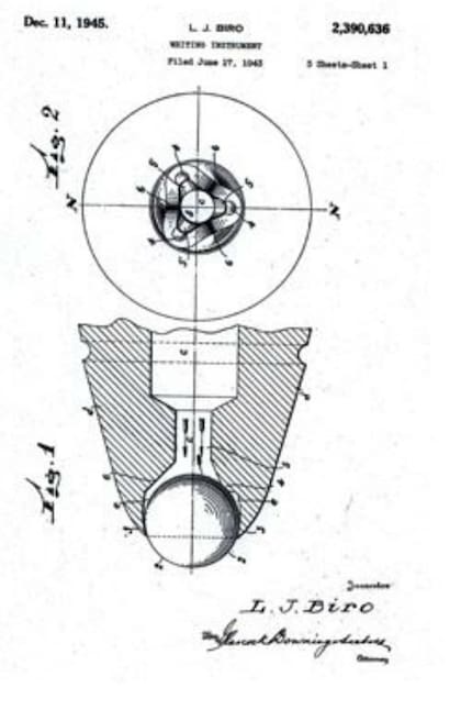 El prototipo del bolígrafo, un sistema que casi no tuvo mejoras desde el momento de su creación