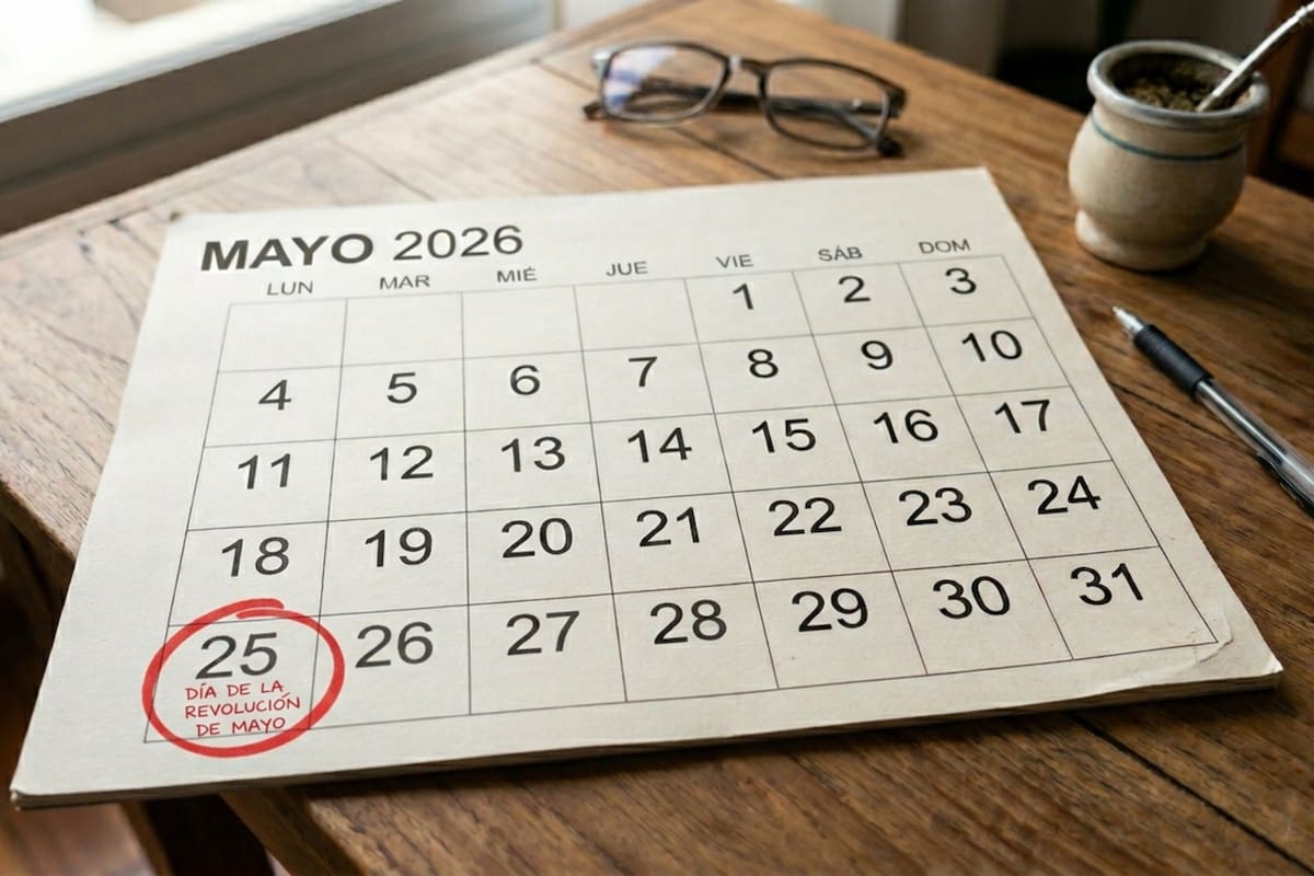 El próximo feriado es el 25 de mayo (imagen ilustrativa generada con IA)