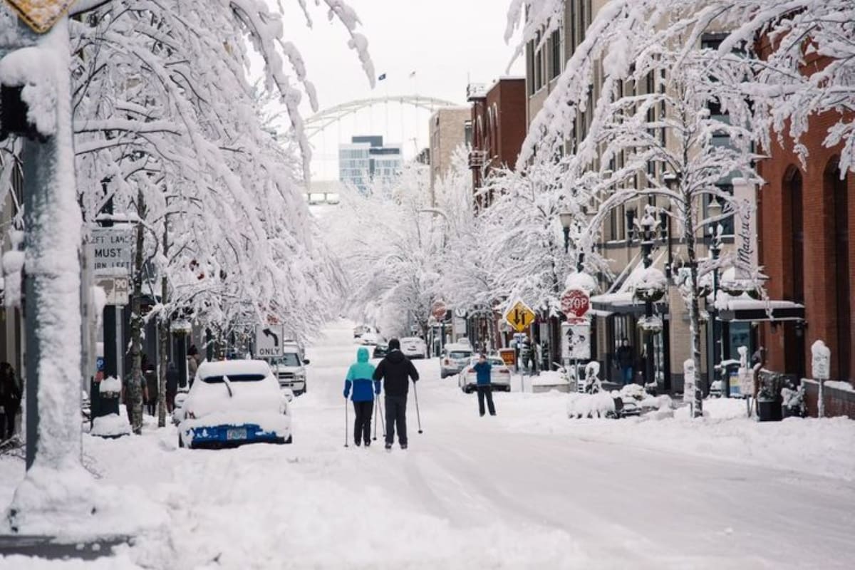 El próximo invierno en Portland se distinguirá por ser más frío y nevado que en otras áreas de Oregón (Imagen de Pinterest)