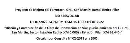 El proyecto de mejoras que nunca se adjudicó