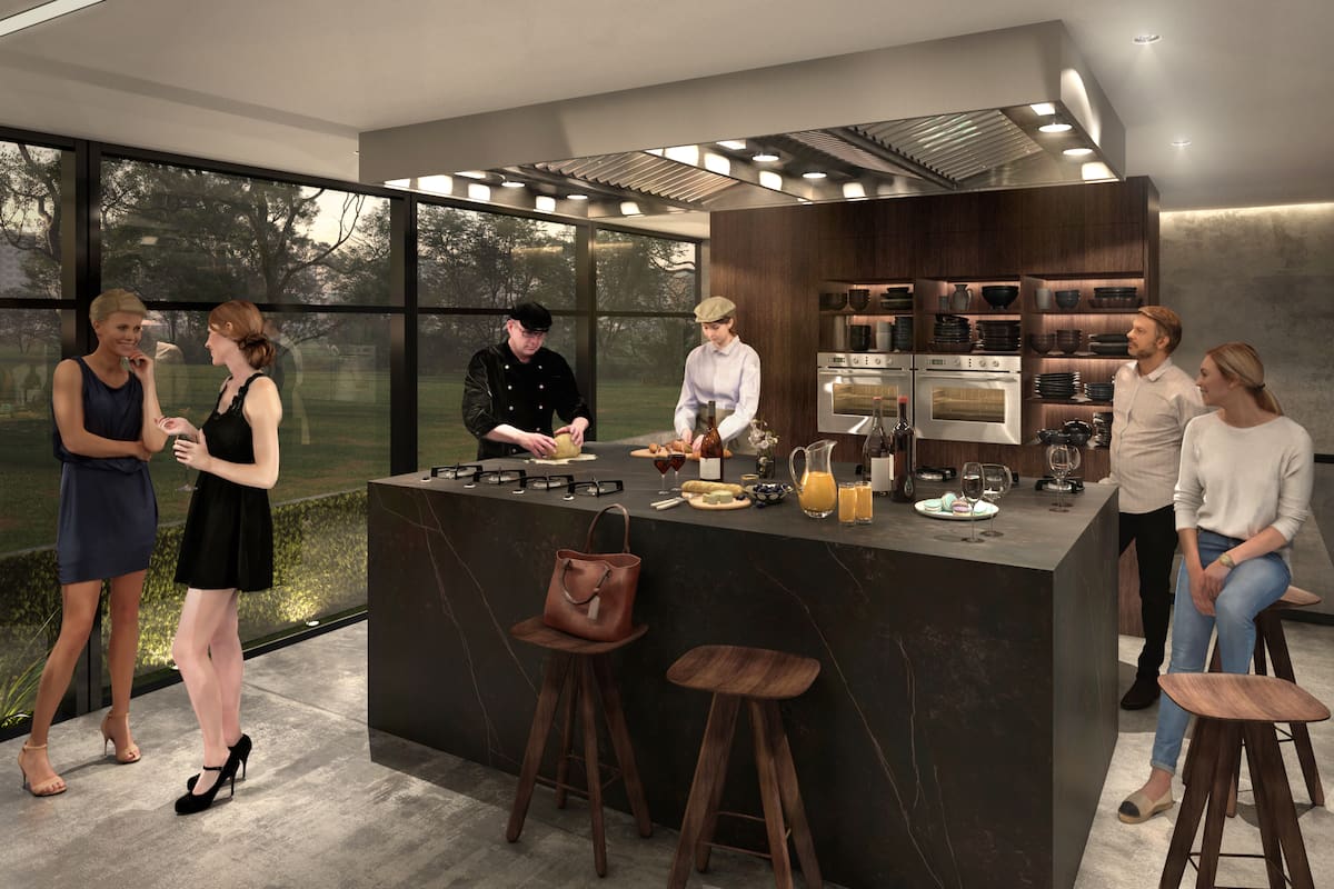 El proyecto Depart del Grupo Uno en Uno sumó entre los amenities una cocina para que los vecinos puedan tomar clases