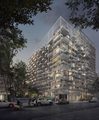 El proyecto es una creación del arquitecto estadounidense Eran Chen que se levantará donde estaba el estacionamiento de la Universidad de Belgrano