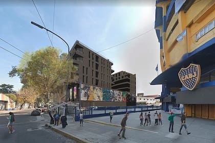 El proyecto Undici está ubicado en la esquina de la calle Brandsen junto a la Bombonera