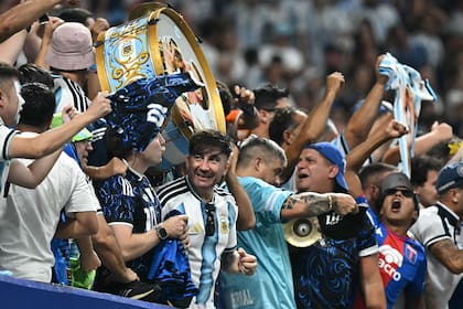El público argentino se hizo notar en todas las tribunas de la Copa del Mundo