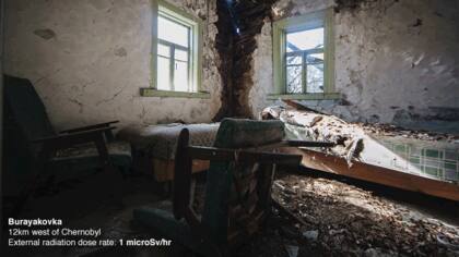 El pueblo abandonado de Burayakovka, a 12 kilómetros de la central