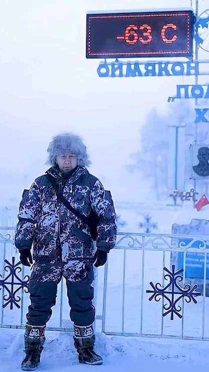 El pueblo de Oymyakon, al este de la Siberia rusa, está considerado como el lugar habitado más frío del planeta