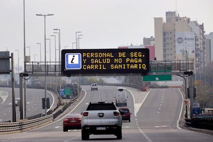 El puente Pueyrredón, esta mañana