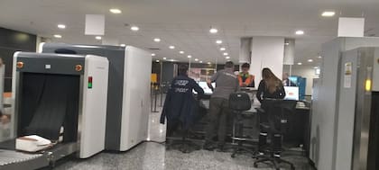El puesto de control del Senasa en el aeropuerto