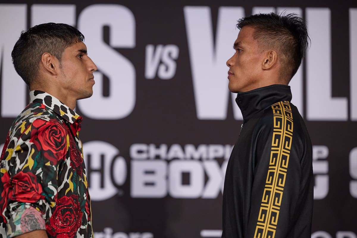 El Pumita Fernando Martínez y el filipino Jared Bornea, frente a frente durante la conferencia de prensa