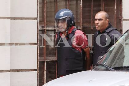 El puntero del PJ Chocolate Rigau, cuando fue la semana pasada trasladado a los tribunales para declarar
