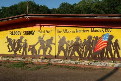 El punto donde sucedió la confrontación recordada como "bloody sunday"