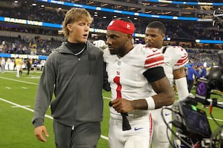 Harbaugh dice que aún evalúan la lesión de rodilla de Jaxson Dart