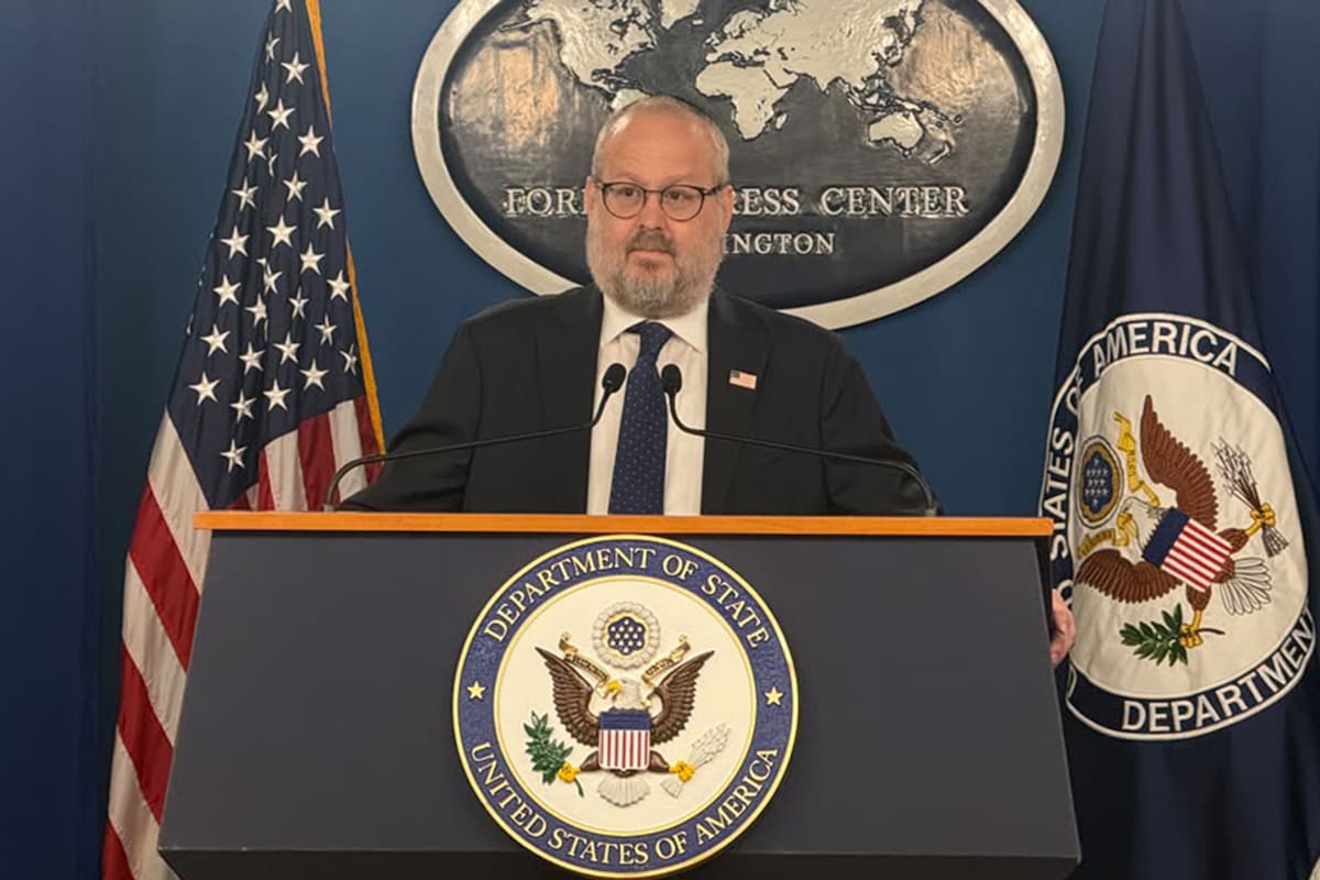 El rabino Yehuda Kaploun, enviado especial de Estados Unidos para monitorear y combatir el antisemitismo, en Washington